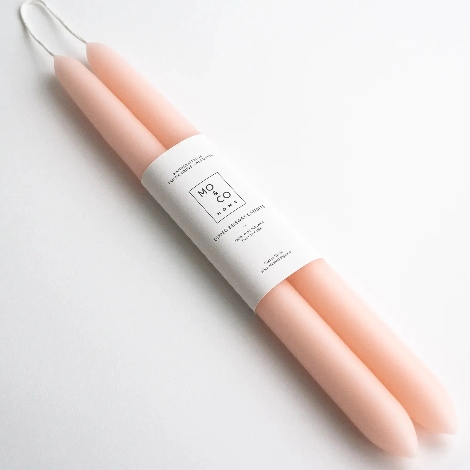 100% Beeswax Dipped Candles, Set/2