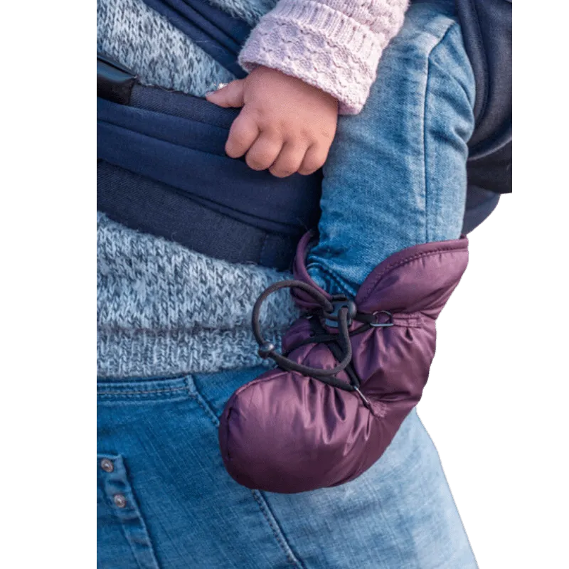 Babywearing Booties - Quilted Berry