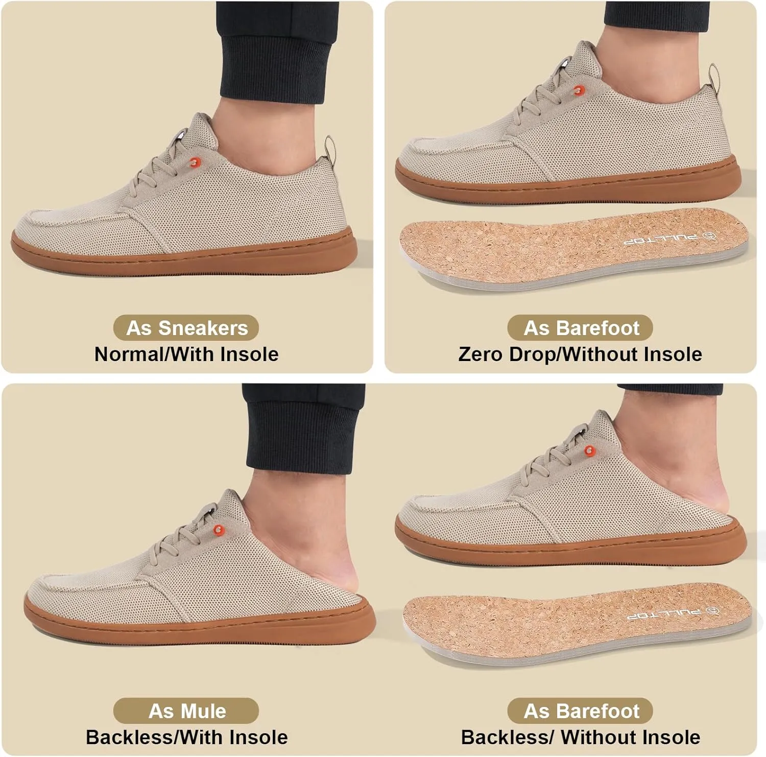 Barefoot Wide Toe Box Shoes for Women - Minimalist Barefoot Shoes with | Zero Drop Sole | Extra Wide Slip on Walking Shoes for Women