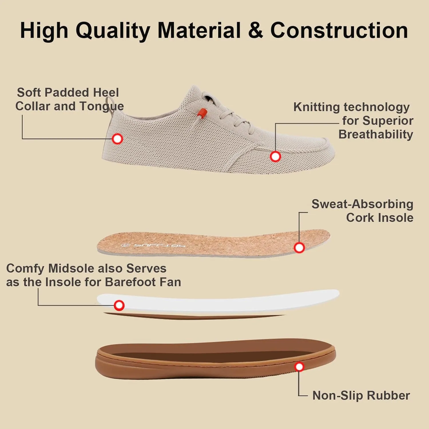 Barefoot Wide Toe Box Shoes for Women - Minimalist Barefoot Shoes with | Zero Drop Sole | Extra Wide Slip on Walking Shoes for Women