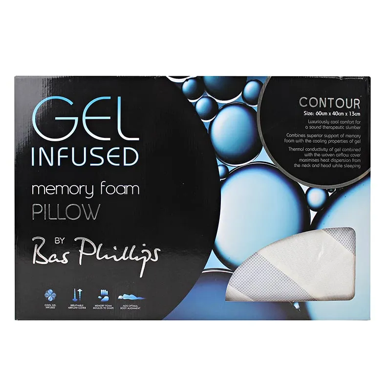 Bas Phillips Gel Infused Contour Memory Foam Pillow