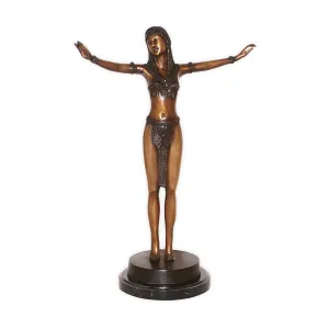 Bronze Deco Dancer Sculpture- 20 Inch