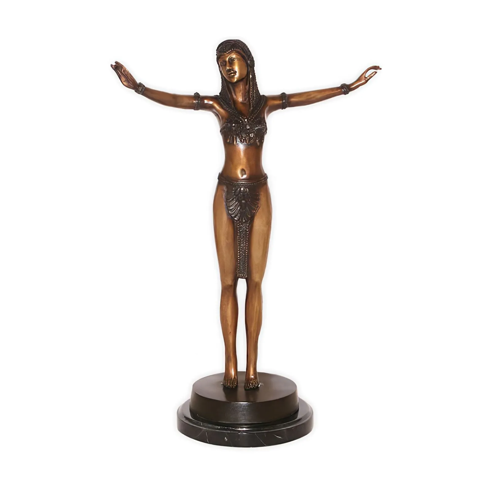Bronze Deco Dancer Sculpture- 20 Inch