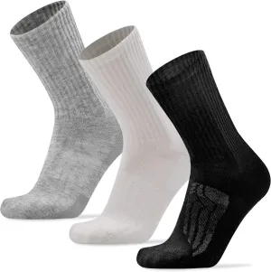 Busy Socks 3 Pack Men's Merino Wool Hiking Crew Socks Womens Warm Thick Cushioned Outdoor Athletic Socks for Walking Running