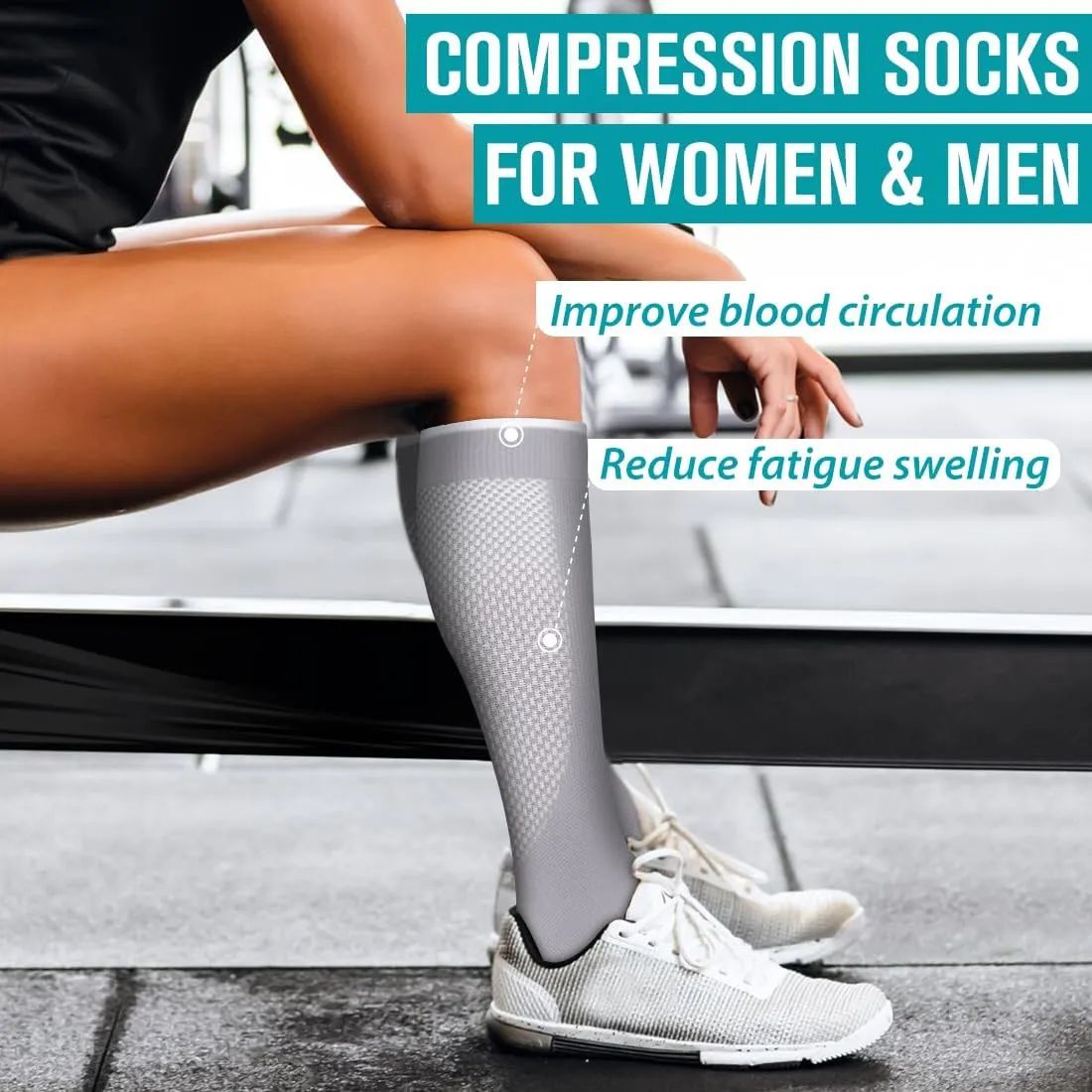 Copper Compression Socks for Women & Men (6 pairs) - Best Support for Nurses, Running, Hiking, Recovery