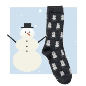 Cozy Alpaca Snowman Socks: A Winter Delight - Kids & Adults
