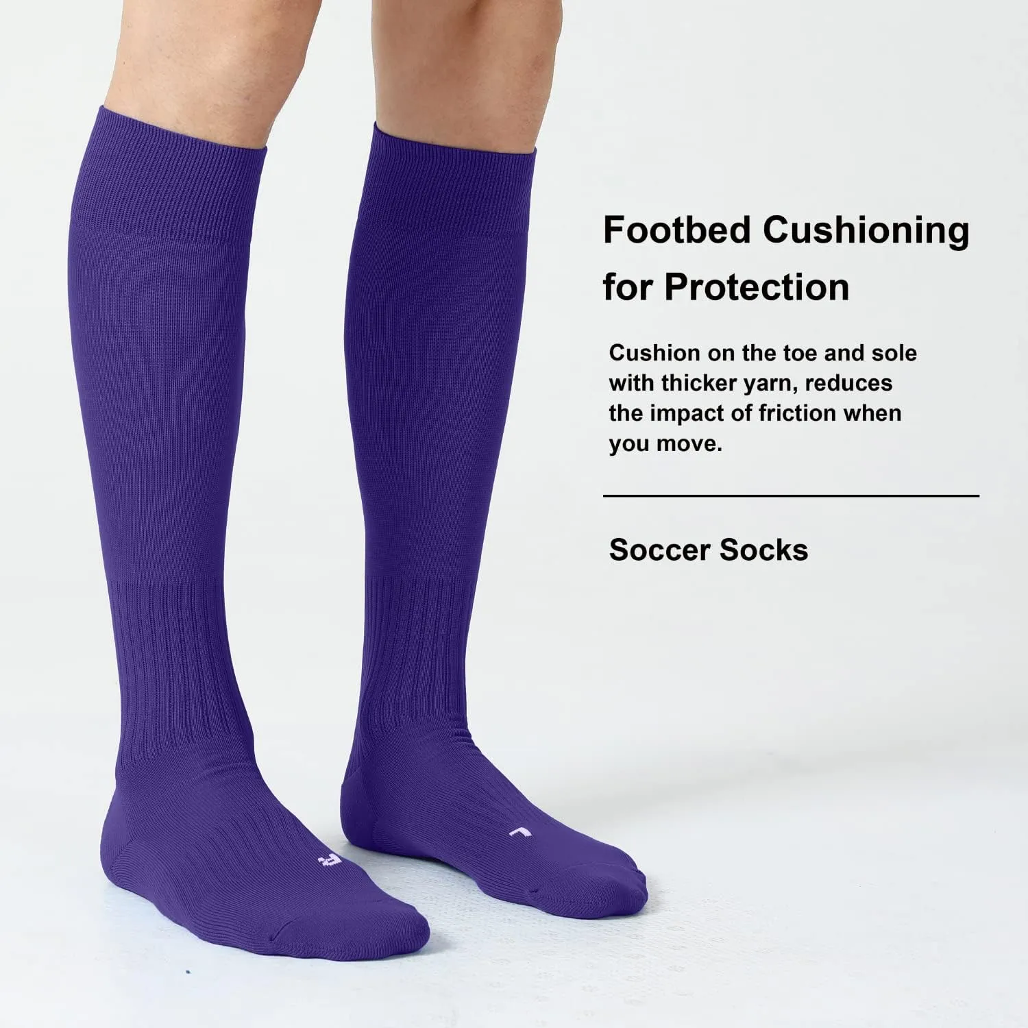 CS CELERSPORT 2/3 Pack Soccer Softball Baseball Socks for Youth Kids Adult Multi-Sport Compression Socks