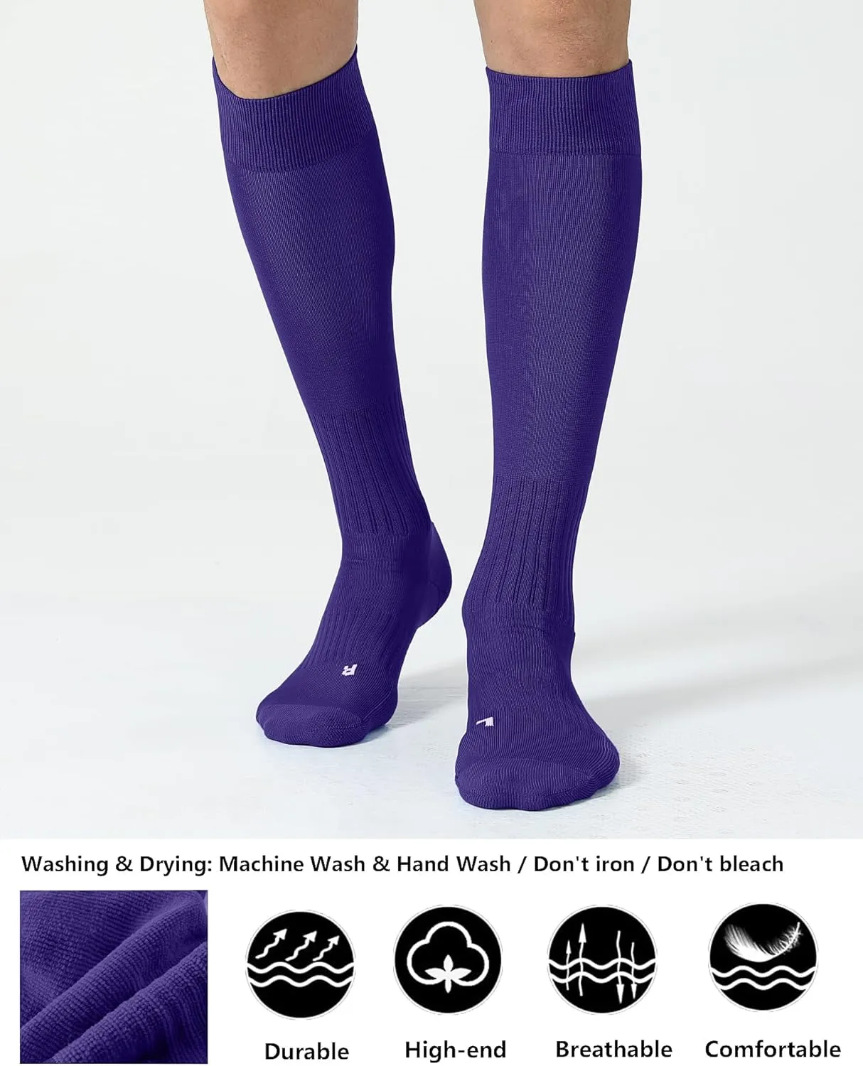 CS CELERSPORT 2/3 Pack Soccer Softball Baseball Socks for Youth Kids Adult Multi-Sport Compression Socks