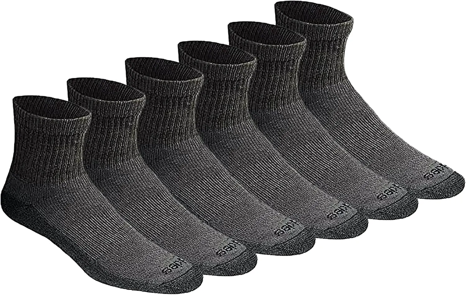 Dickies Men's Dri-tech Moisture Control Quarter Socks, Available in M-XXL (6, 12, 18 Pairs)