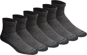 Dickies Men's Dri-tech Moisture Control Quarter Socks, Available in M-XXL (6, 12, 18 Pairs)