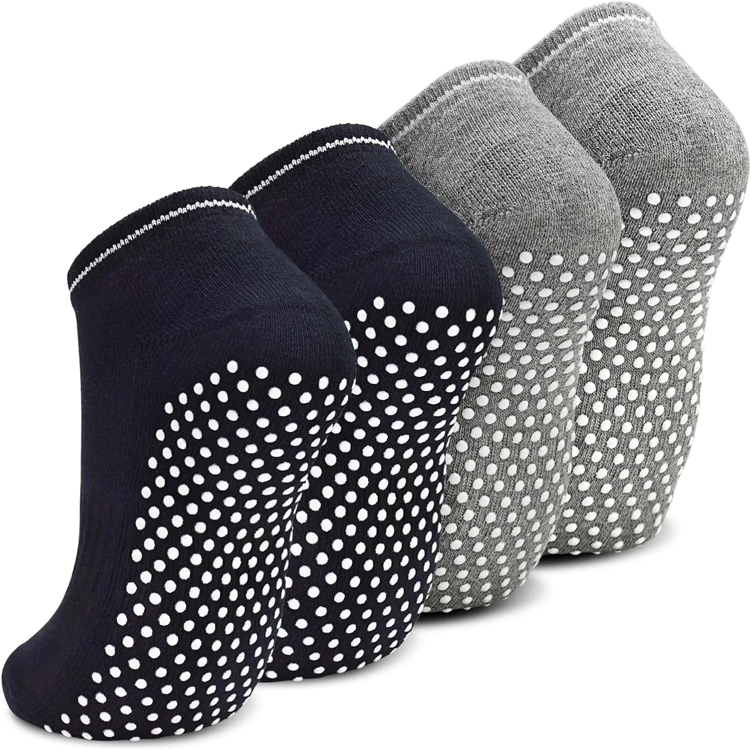 DWG Anti Slip Non Skid Slipper Yoga Socks with Grips Sticky Home Hospital Athletic Socks for Adult Women