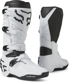 FOX Comp Motocross Boots, Black/White