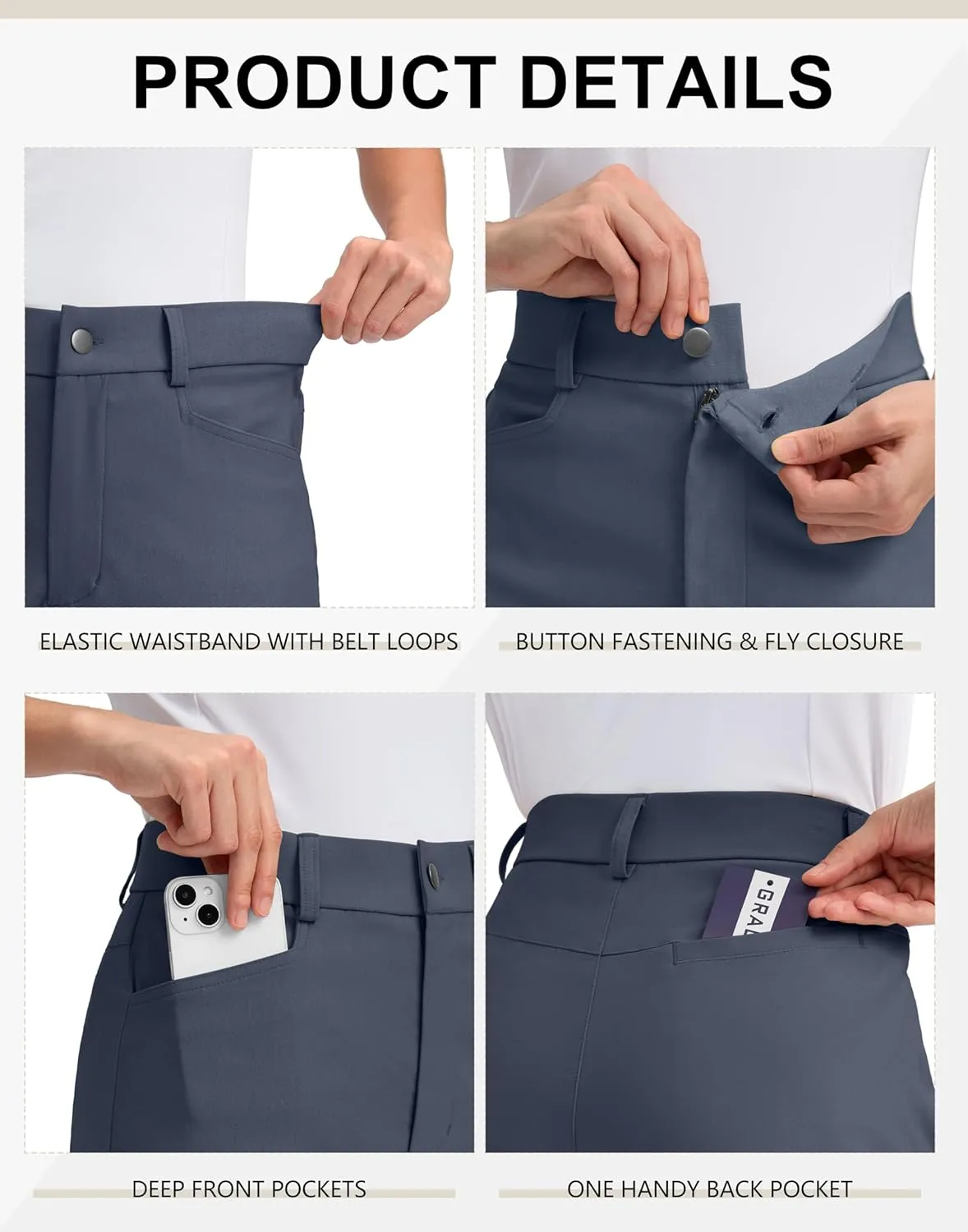 G Gradual 5" Women's Golf Shorts Stretchy Lightweight Outdoor Hiking Shorts with Pockets Shorts for Women Casual Summer
