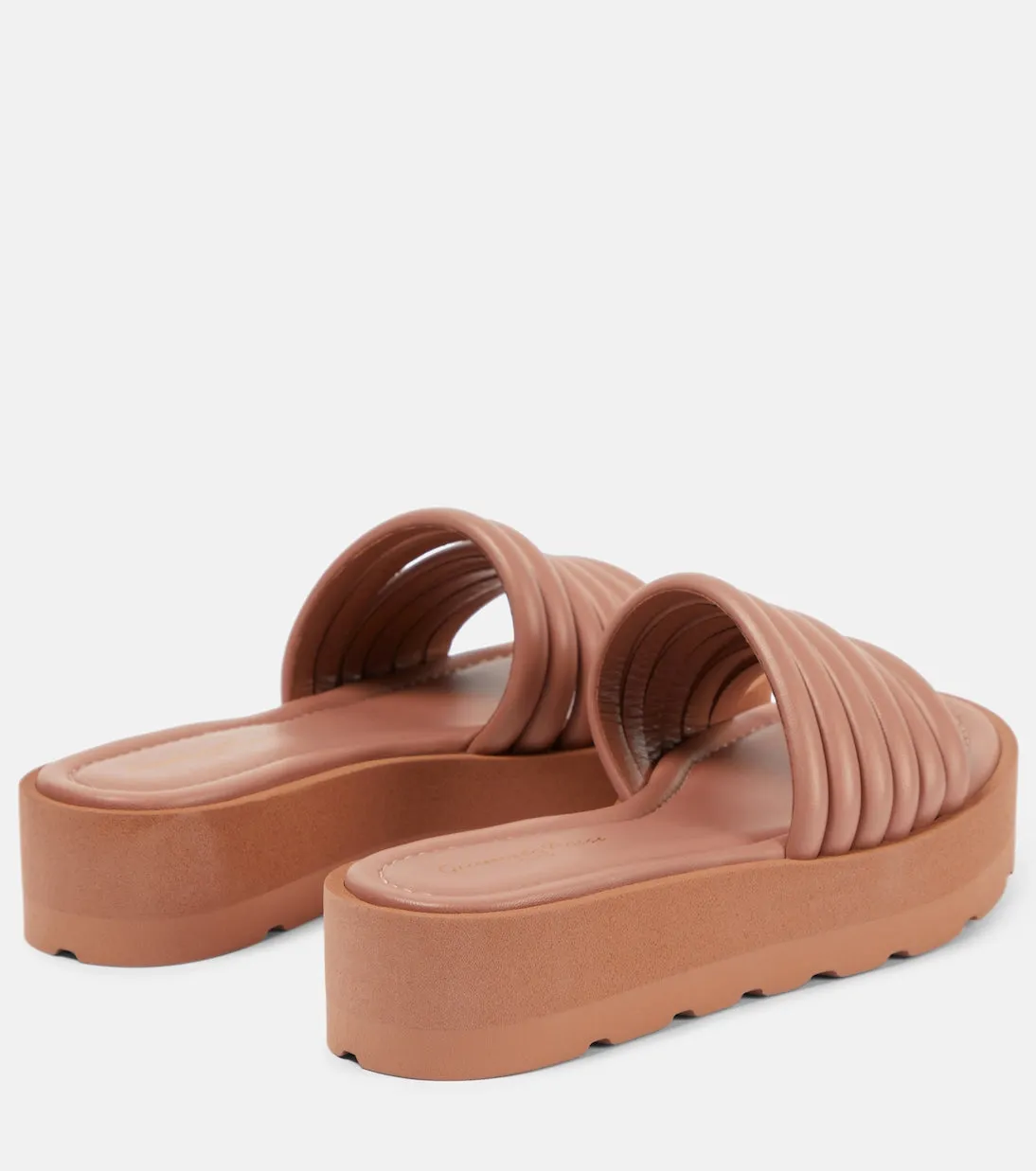 Gianvito Rossi leather platform sandals, brown