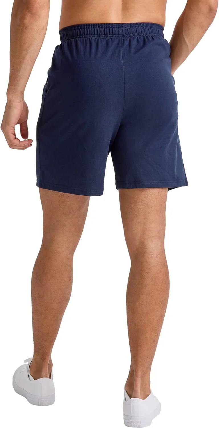 Hanes Men's Originals Cotton Shorts with Pockets, Pull-On Jersey Gym Shorts, 7