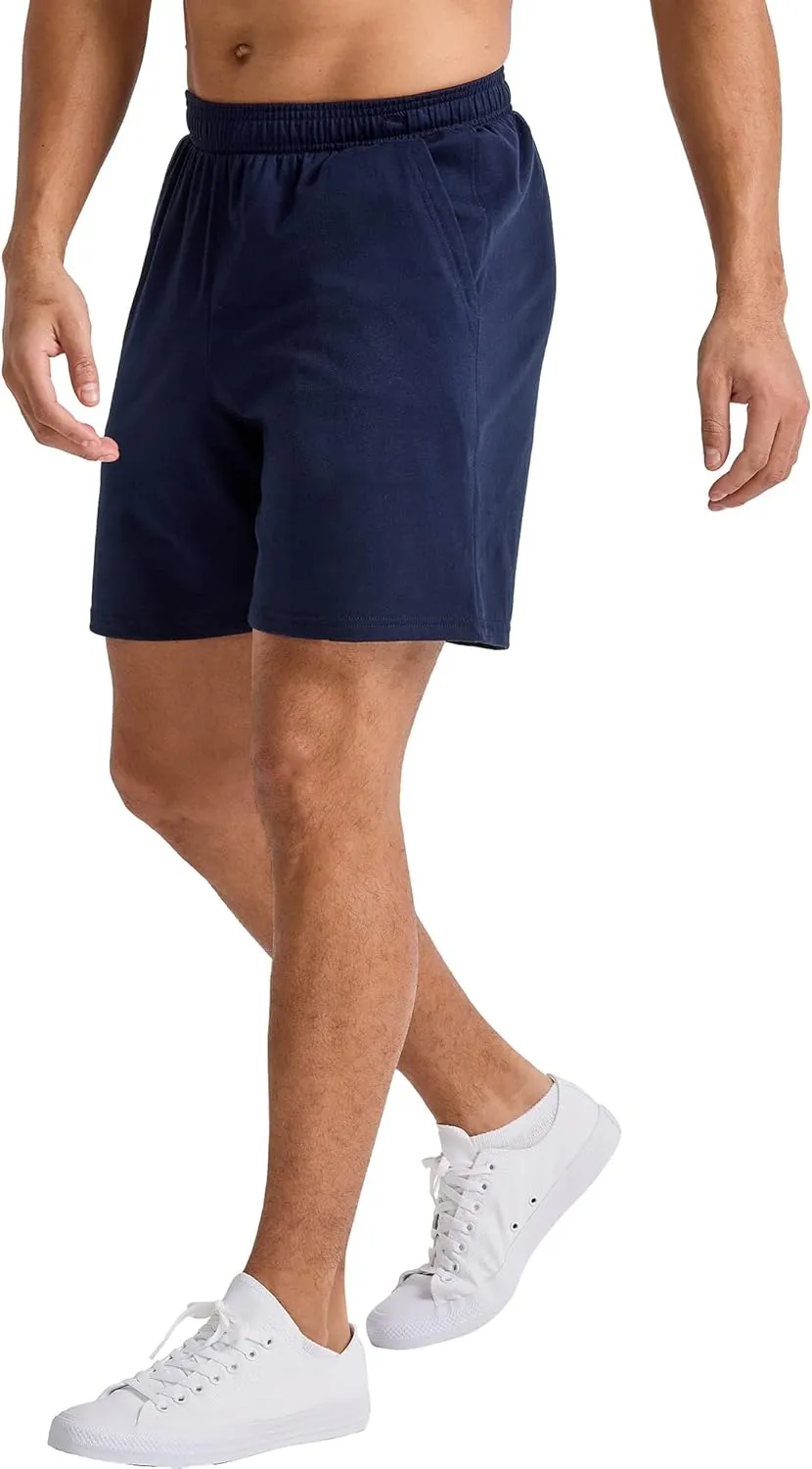 Hanes Men's Originals Cotton Shorts with Pockets, Pull-On Jersey Gym Shorts, 7