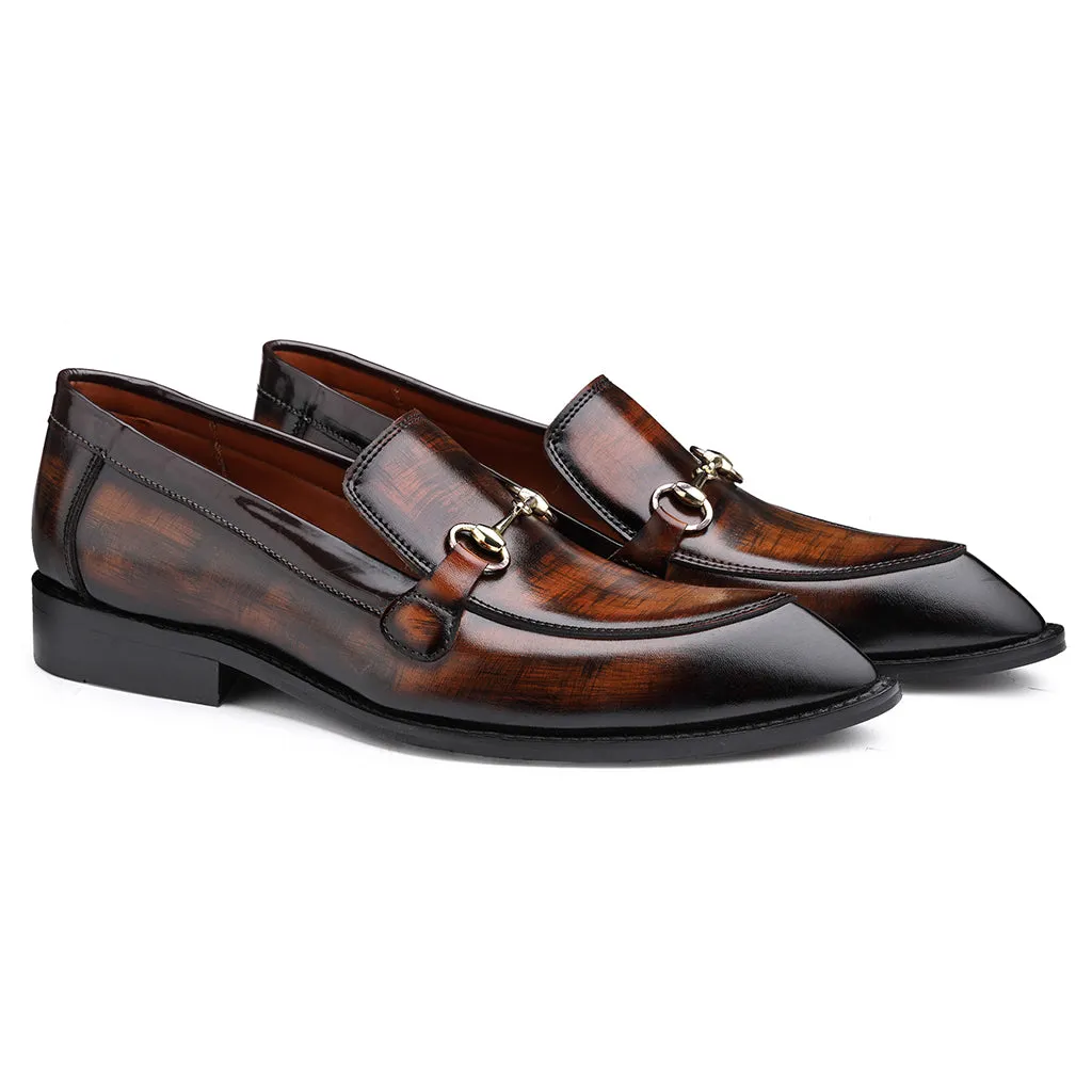 HORSEBIT SLIP-ONS WITH POINTED TOE - HEIGHT ELEVATION