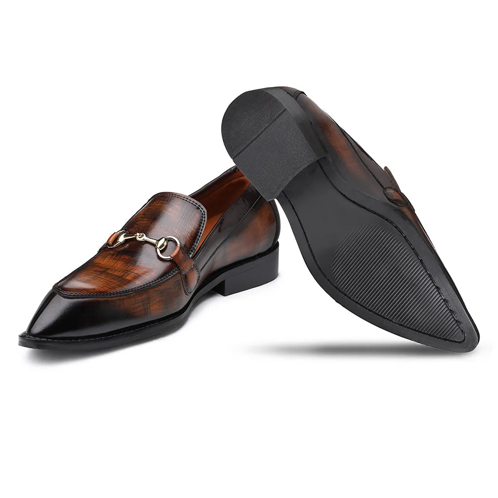 HORSEBIT SLIP-ONS WITH POINTED TOE - HEIGHT ELEVATION