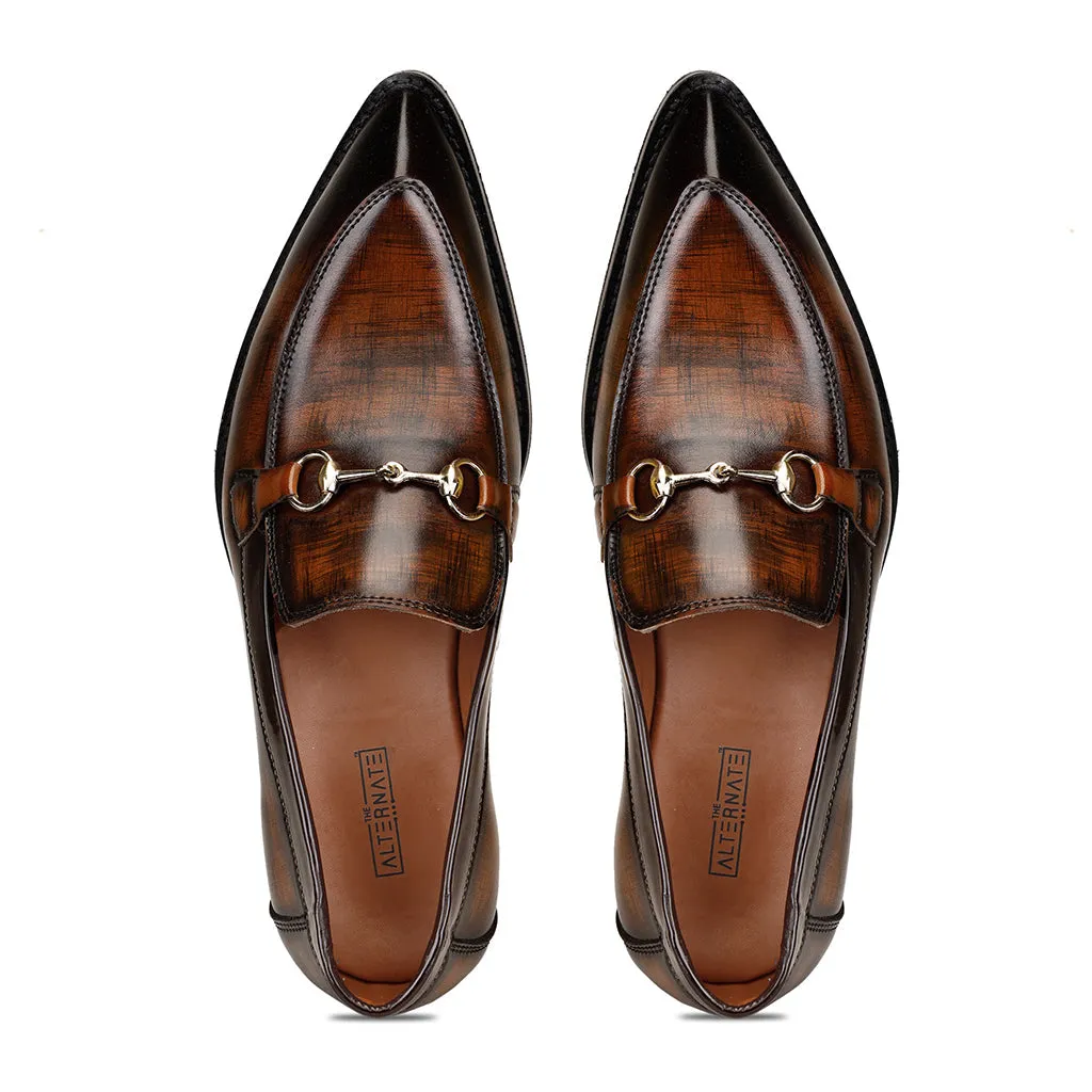 HORSEBIT SLIP-ONS WITH POINTED TOE - HEIGHT ELEVATION