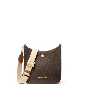 Michael Kors Women's Brown Briley Small Logo Messenger Bag