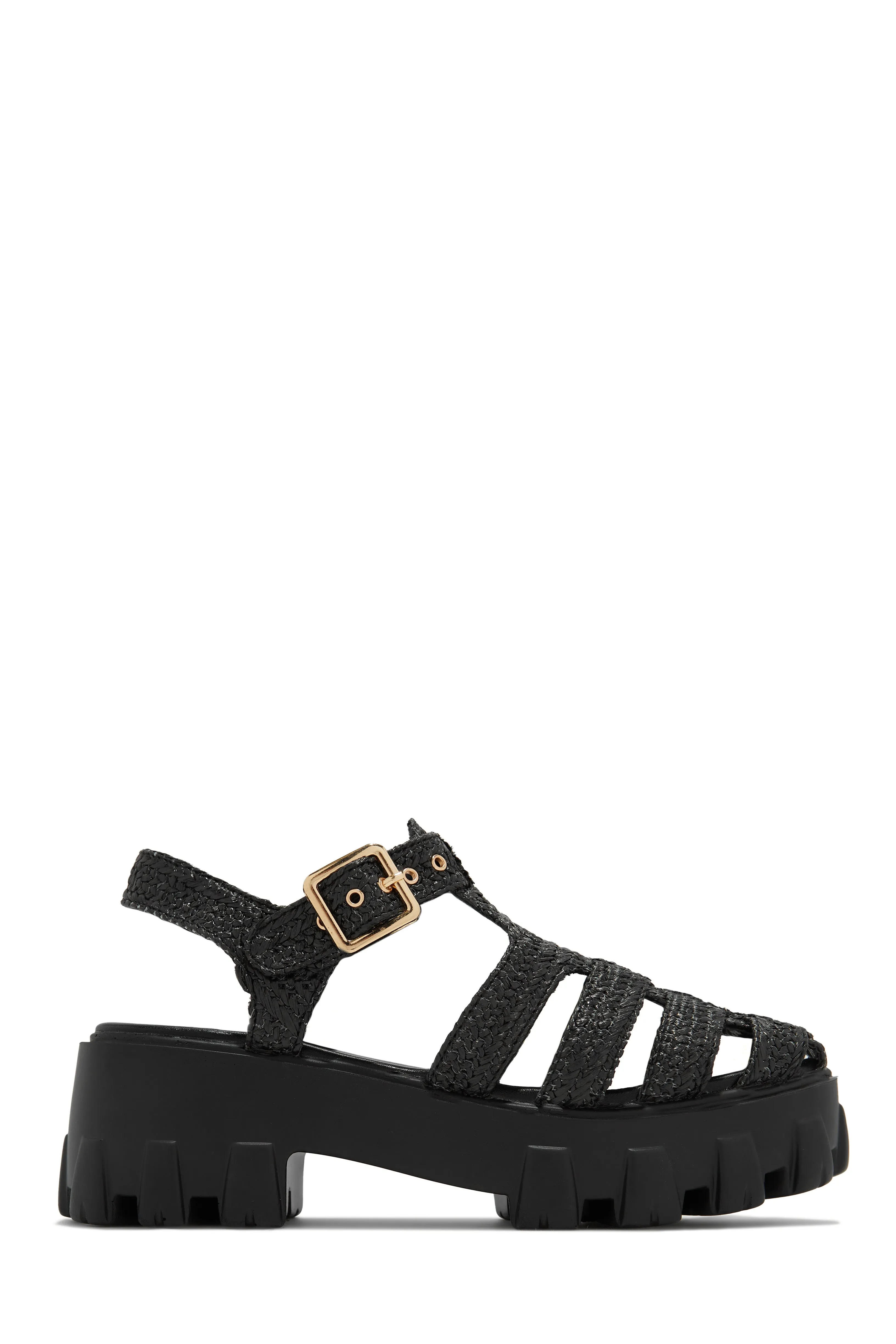 Natural Beauty Platform Cage Sandals - Natural