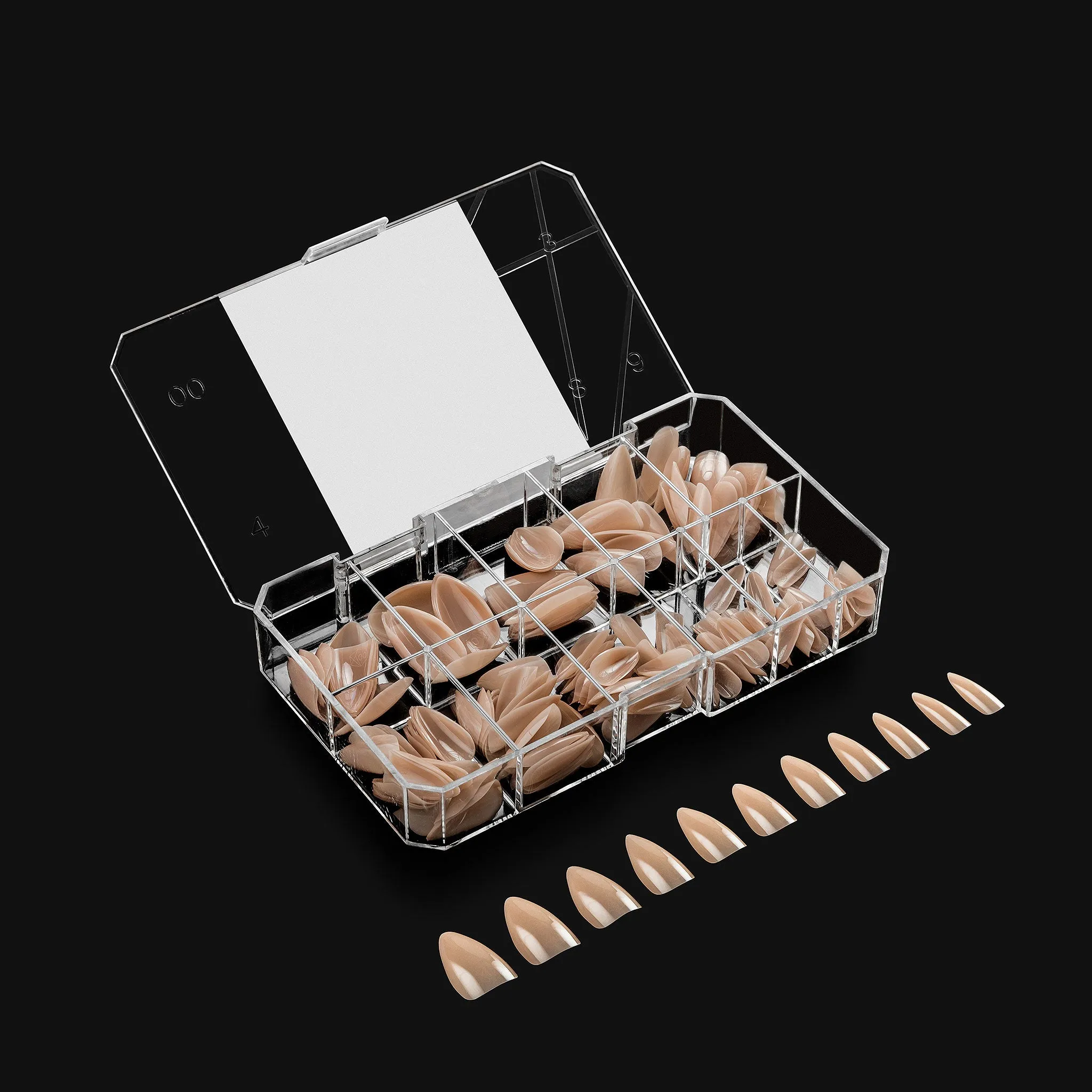 Neutrals Gel-X® Alex Natural Stiletto Short Box of Tips - 11 Sizes (150pcs)