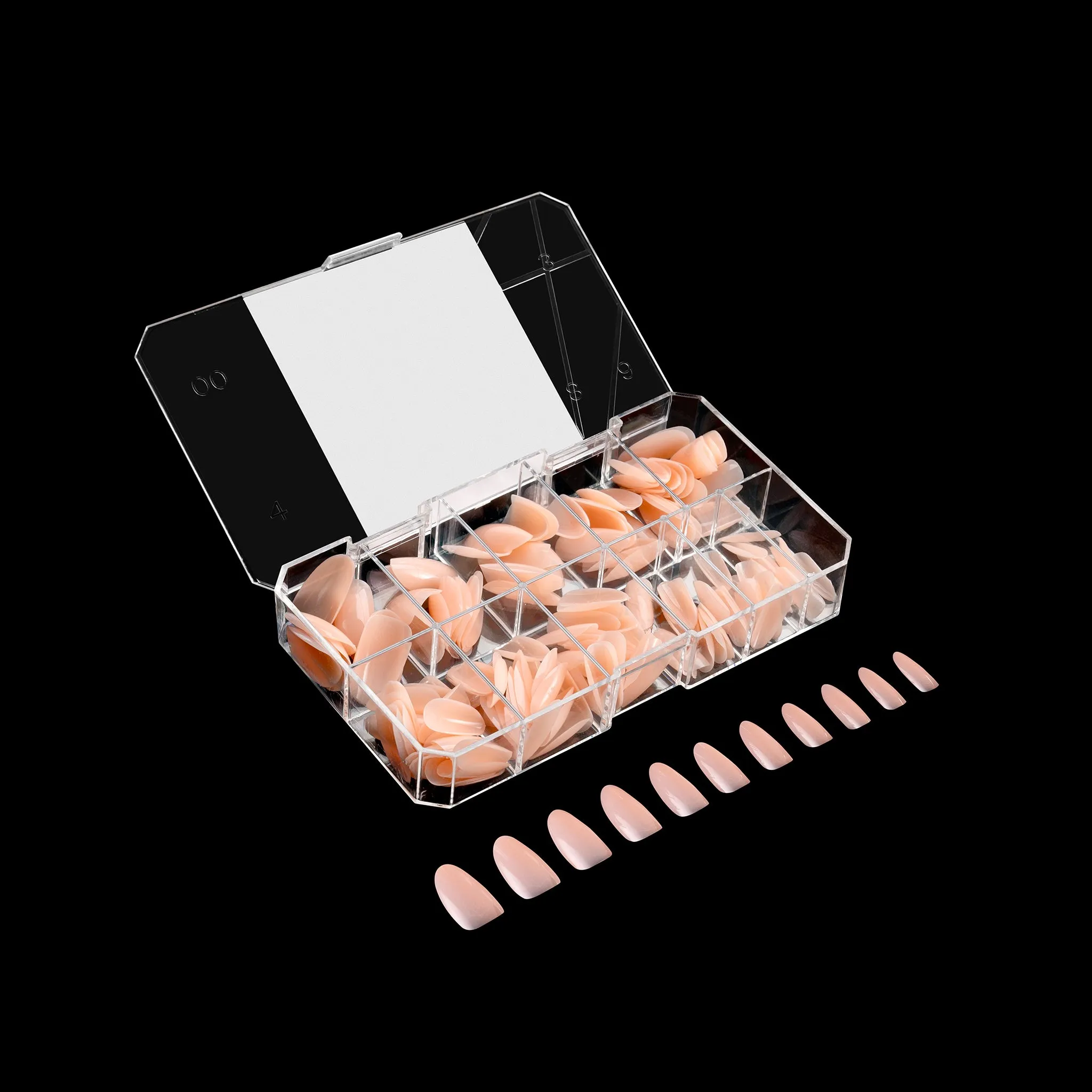 Neutrals Gel-X® Chloe Natural Round Medium Box of Tips - 11 Sizes (150pcs)