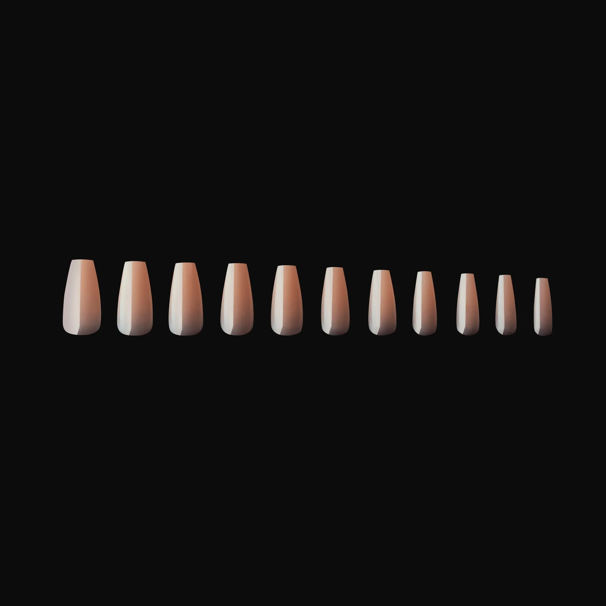 Neutrals Gel-X® Emma Natural Coffin Short Box of Tips - 11 Sizes (150pcs)