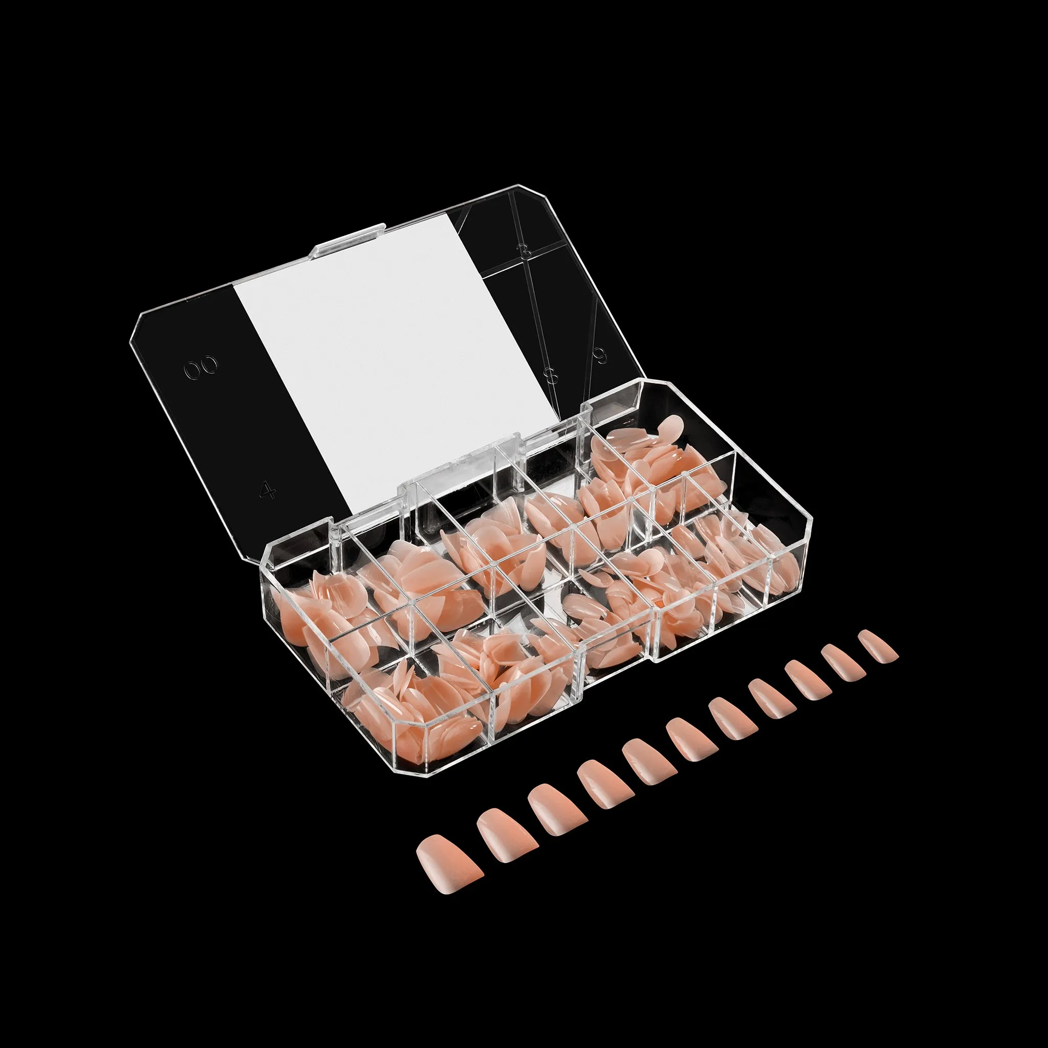 Neutrals Gel-X® Emma Natural Coffin Short Box of Tips - 11 Sizes (150pcs)