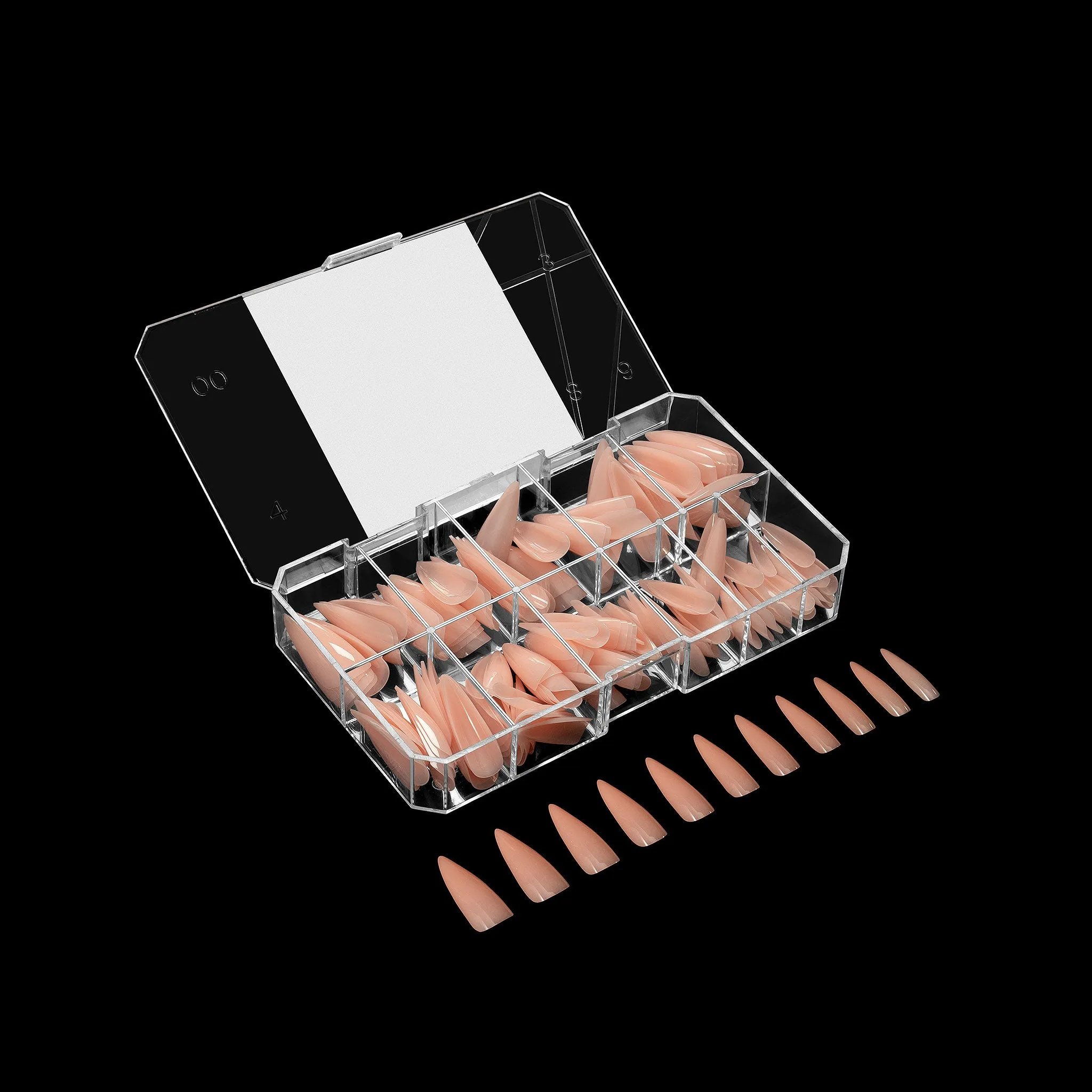 Neutrals Gel-X® Emma Natural Stiletto Long Box of Tips - 11 Sizes (150pcs)