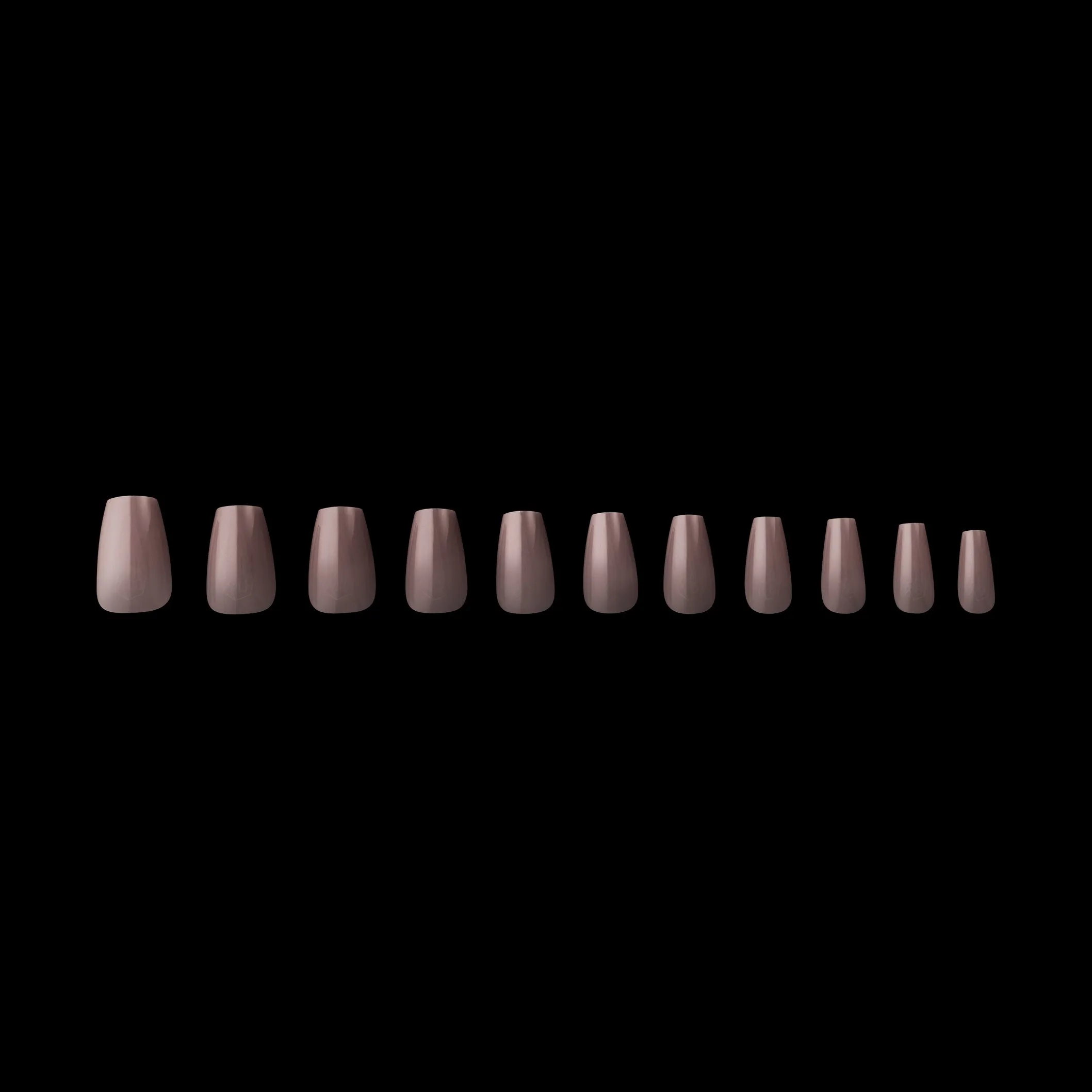 Neutrals Gel-X® Mia Natural Coffin Short Box of Tips - 11 Sizes (150pcs)