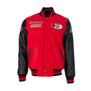 Niners Split Logo Varsity Jacket  - Mens