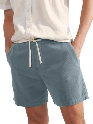 PLEPAN Mens Corduroy Shorts 5 Inch Casual Elastic Waist Drawstring Lightweight Summer Beach Shorts with Pockets