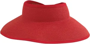 San Diego Hat Co. Women's One Size Ultrabraid Visor with Ribbon Binding, and Sweatband