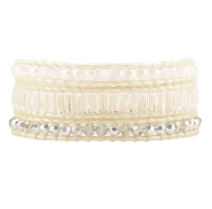 Silver and Ivory Crystals on Ivory