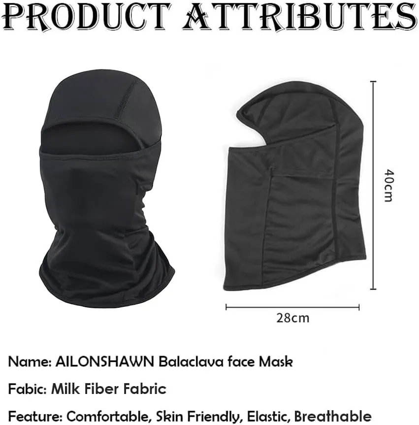 Ski Mask for Men 2 Pack Balaclava Face Mask Women Summer Shiesty Masks Motorcycle Helmet Full Head Cover Sun UV Protection