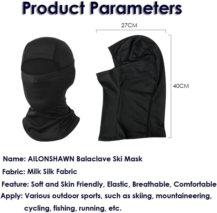 Ski Mask for Men 2 Pack Balaclava Face Mask Women Summer Shiesty Masks Motorcycle Helmet Full Head Cover Sun UV Protection