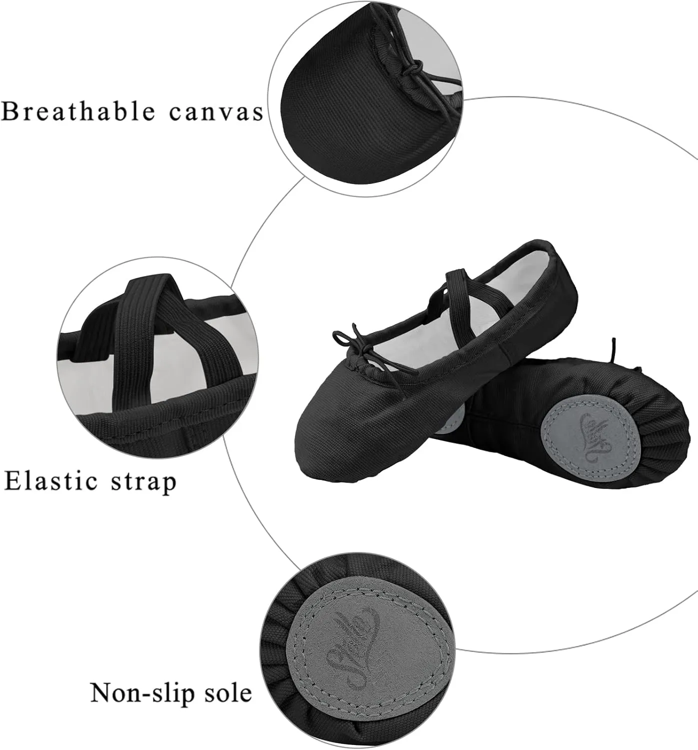 Stelle Canvas Ballet Shoes for Girls Dance Ballet Slippers Shoes??Toddler/Little/Big Kid/Women??