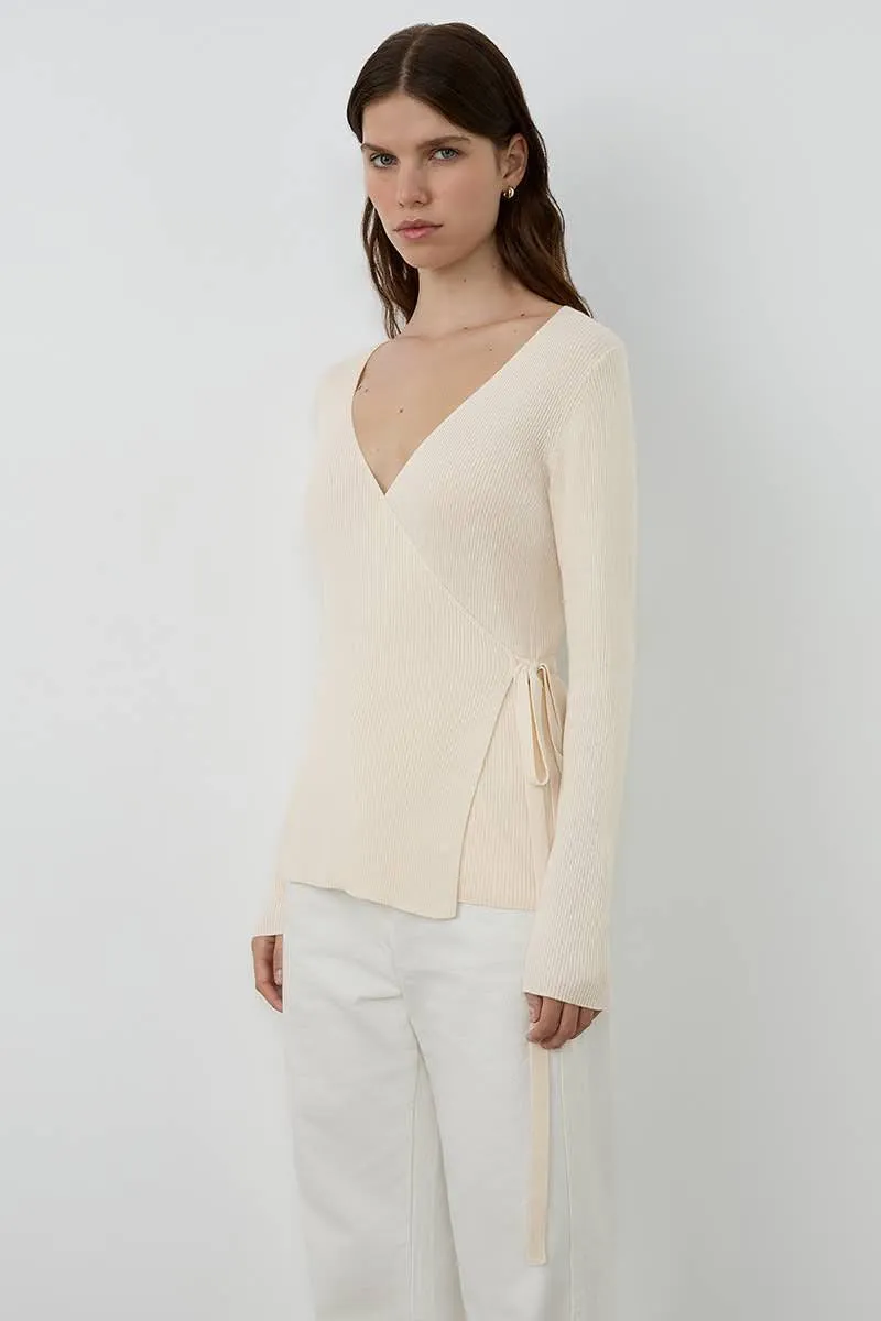 THE RIBBED CROSSOVER - ECO WHITE