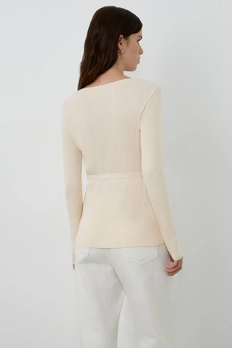 THE RIBBED CROSSOVER - ECO WHITE