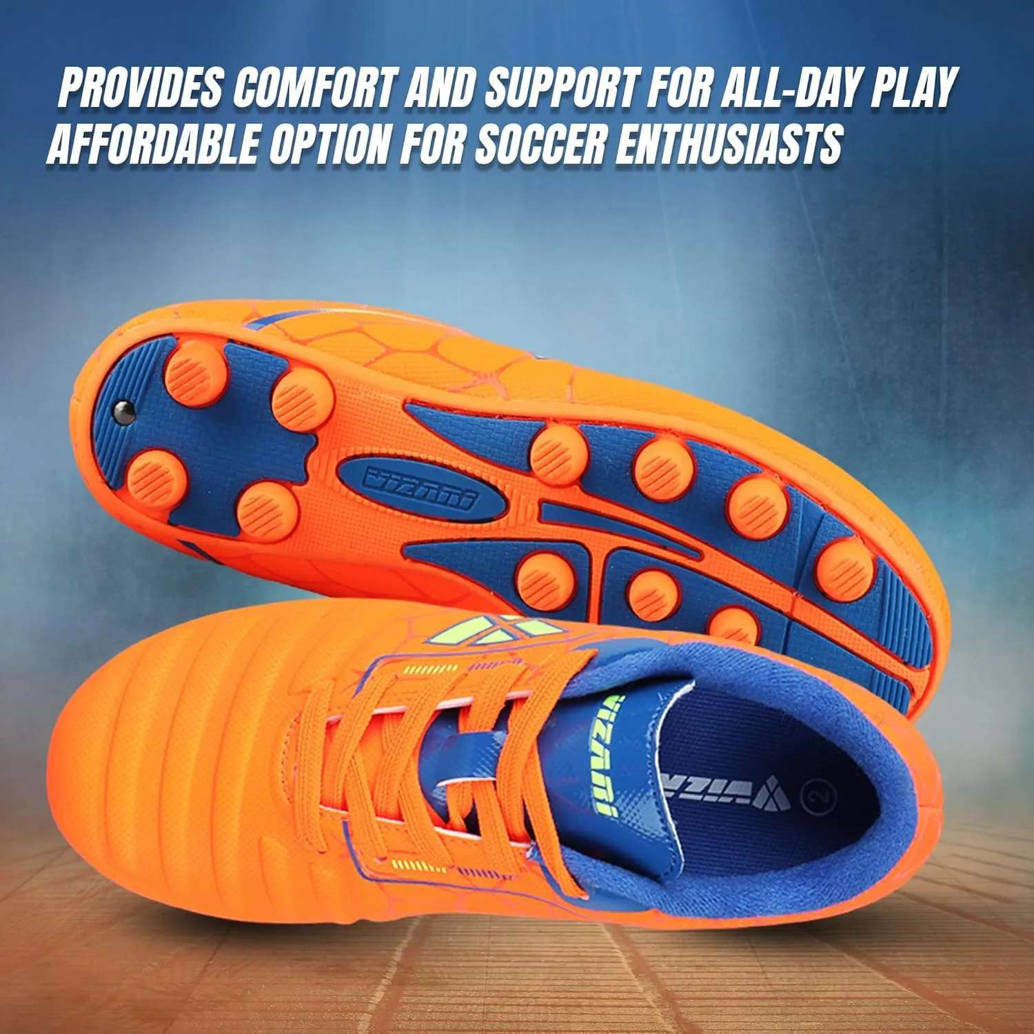 Vizari USA Soccer Cleats Boys, Girls - FG Firm Ground Football Shoes for Toddlers/Little/Big Kids - Youth Football Cleats - Comfort & Excellent Traction
