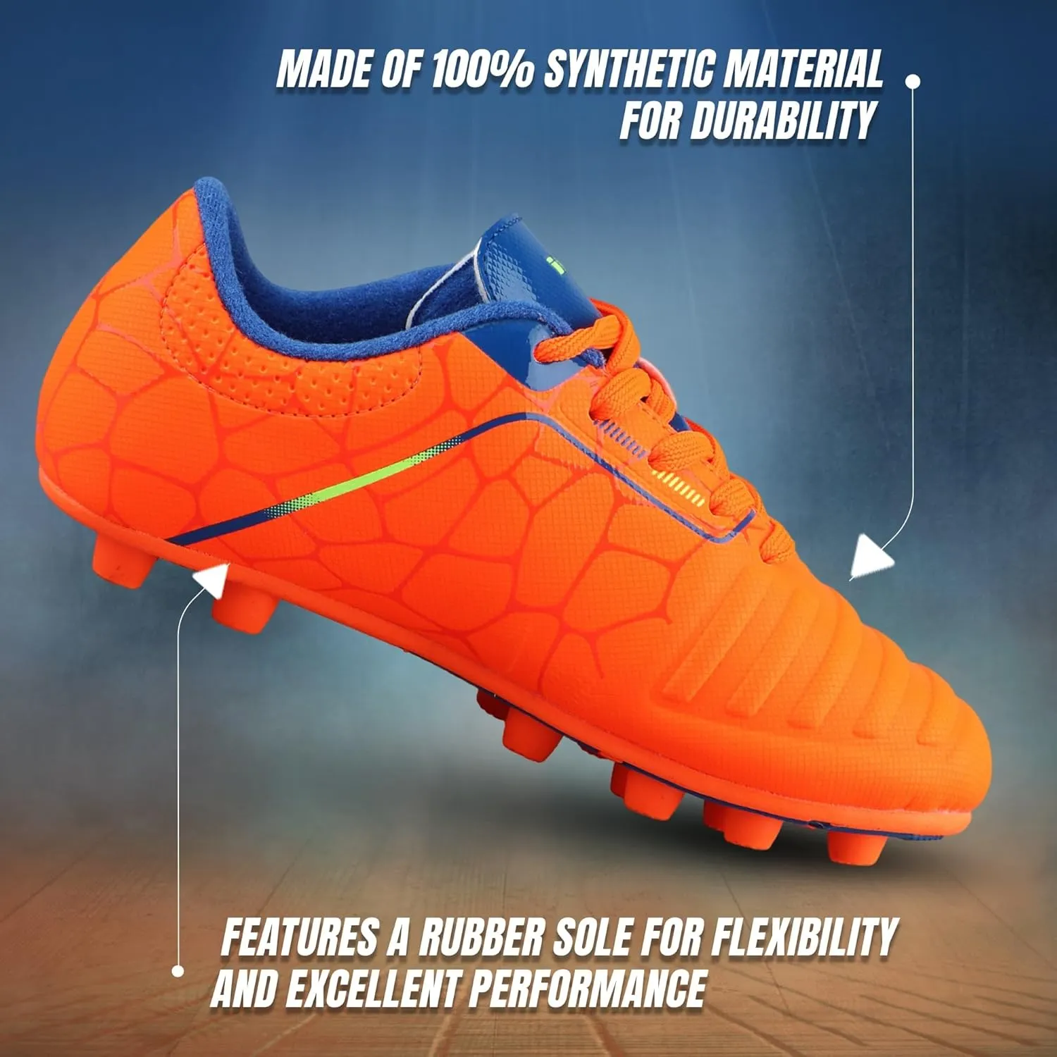 Vizari USA Soccer Cleats Boys, Girls - FG Firm Ground Football Shoes for Toddlers/Little/Big Kids - Youth Football Cleats - Comfort & Excellent Traction