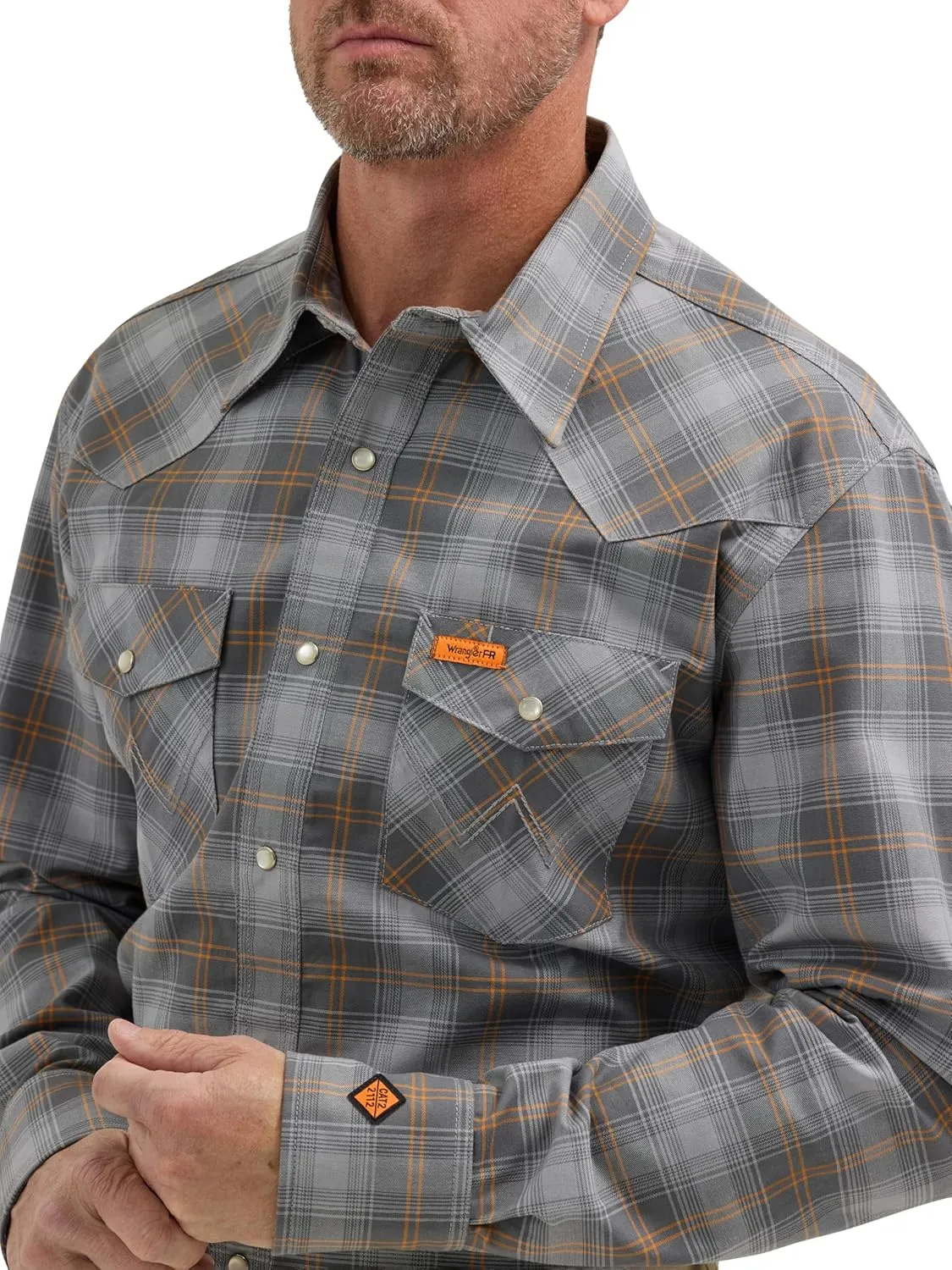 Wrangler Men's Sport Western Two Pocket Long Sleeve Snap Shirt