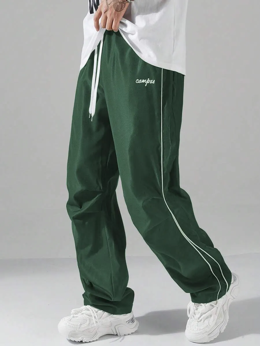ZAFUL Men's Parachute Sweatpants Y2k Baggy Track Pants Drawstring Wide Leg Casual Trousers Streetwear